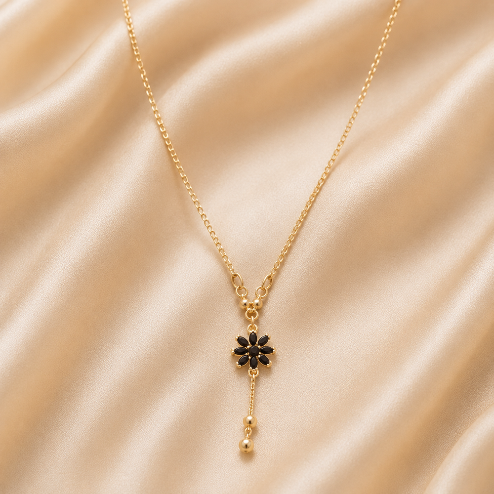 Black Bloom Necklace