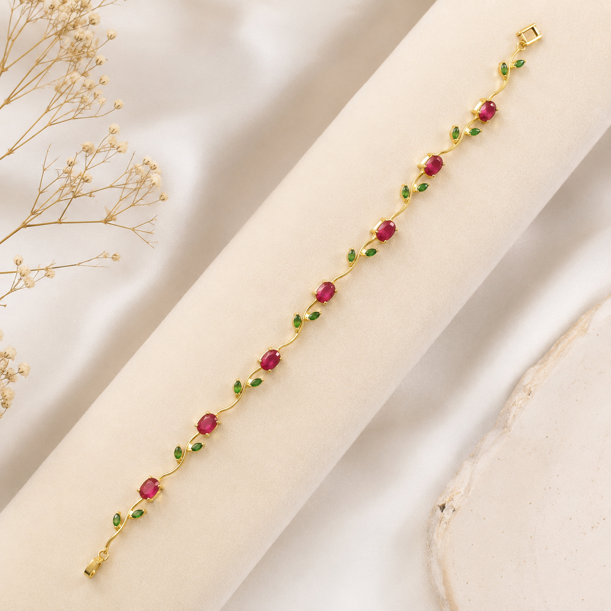 Ruby Vine Bracelet